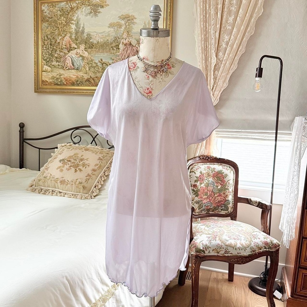 70s vintage fits medium lavender‎ slip
